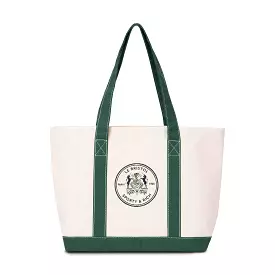 + Le Bristol Paris Crest Tote Bag 'Natural Forest Green'