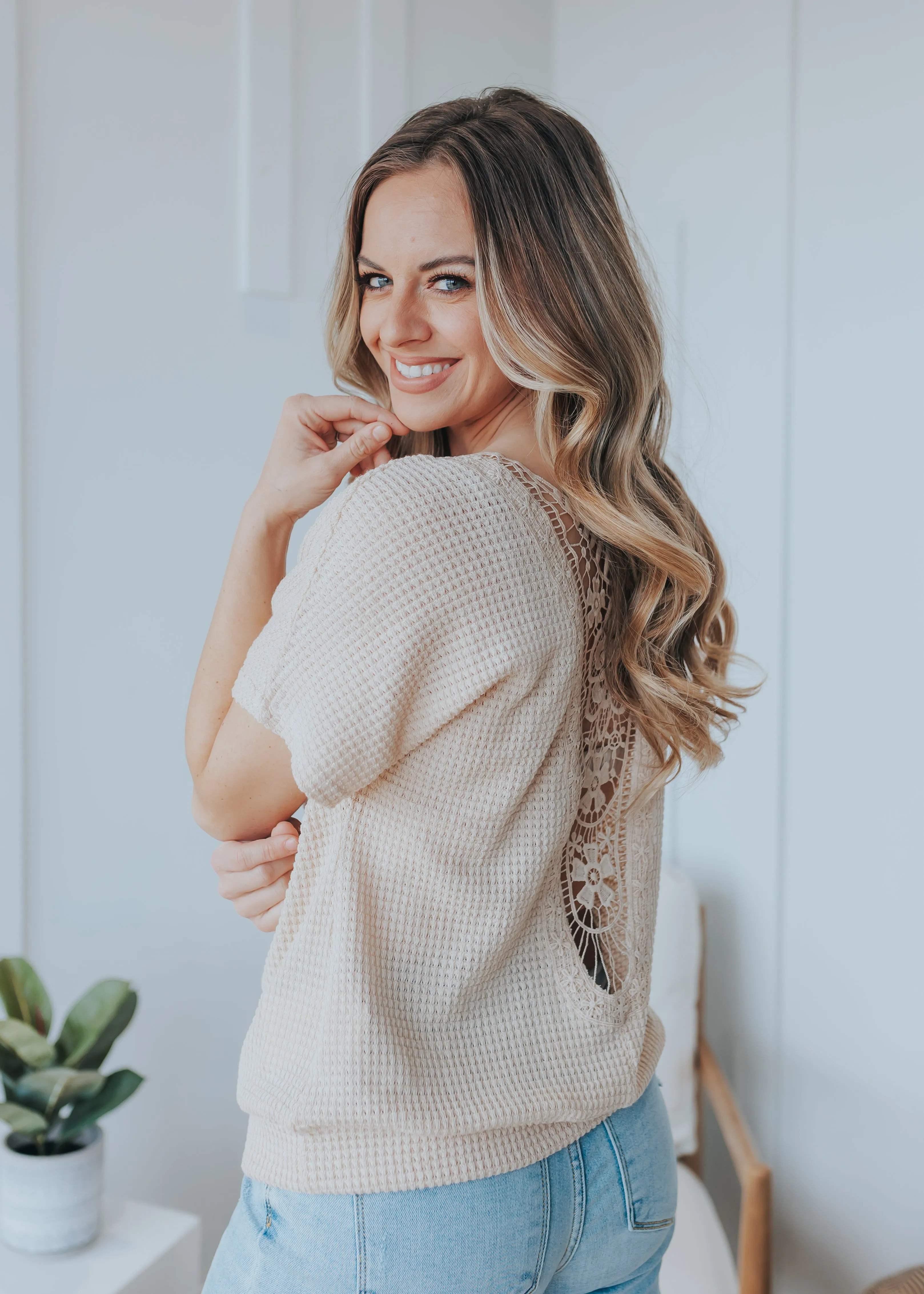 Amelia Crochet Back Top