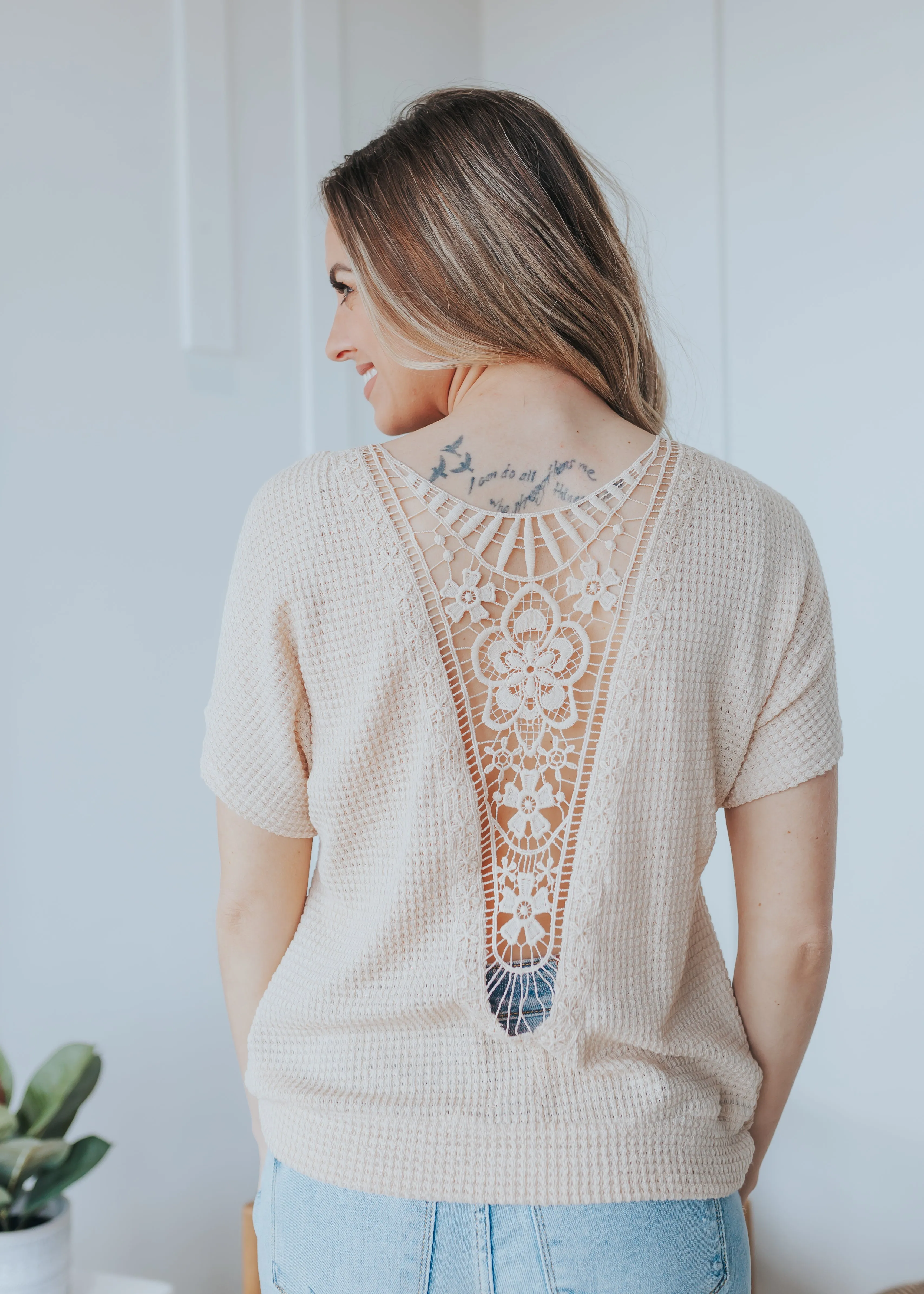 Amelia Crochet Back Top