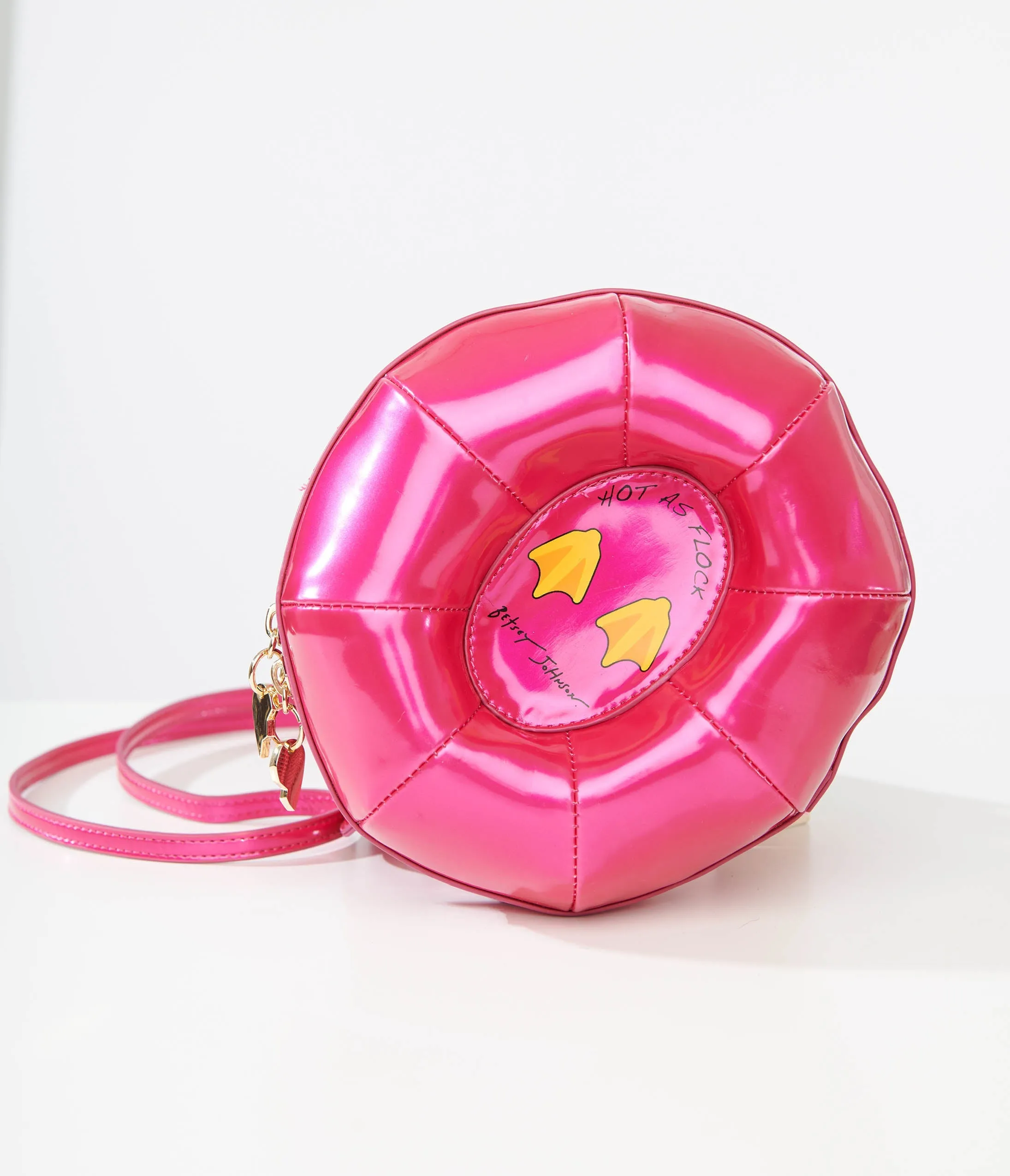 Betsey Johnson Hot Pink Flamingo Floatie Handbag