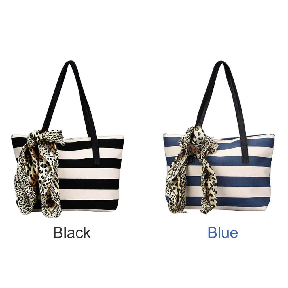 Big Canvas Bags for Women Striped Ladies Handbags Shoulder Bags Clutches Women Bag Party Shopping Bolsa Feminina