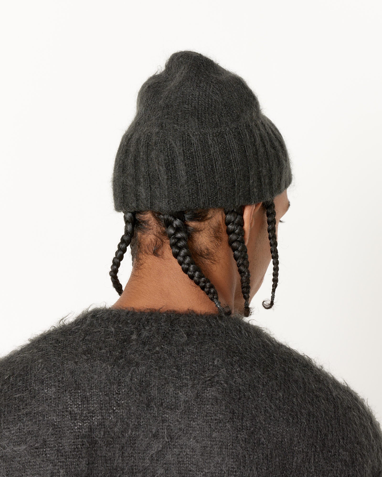 Brushed Mohair Knit Beanie