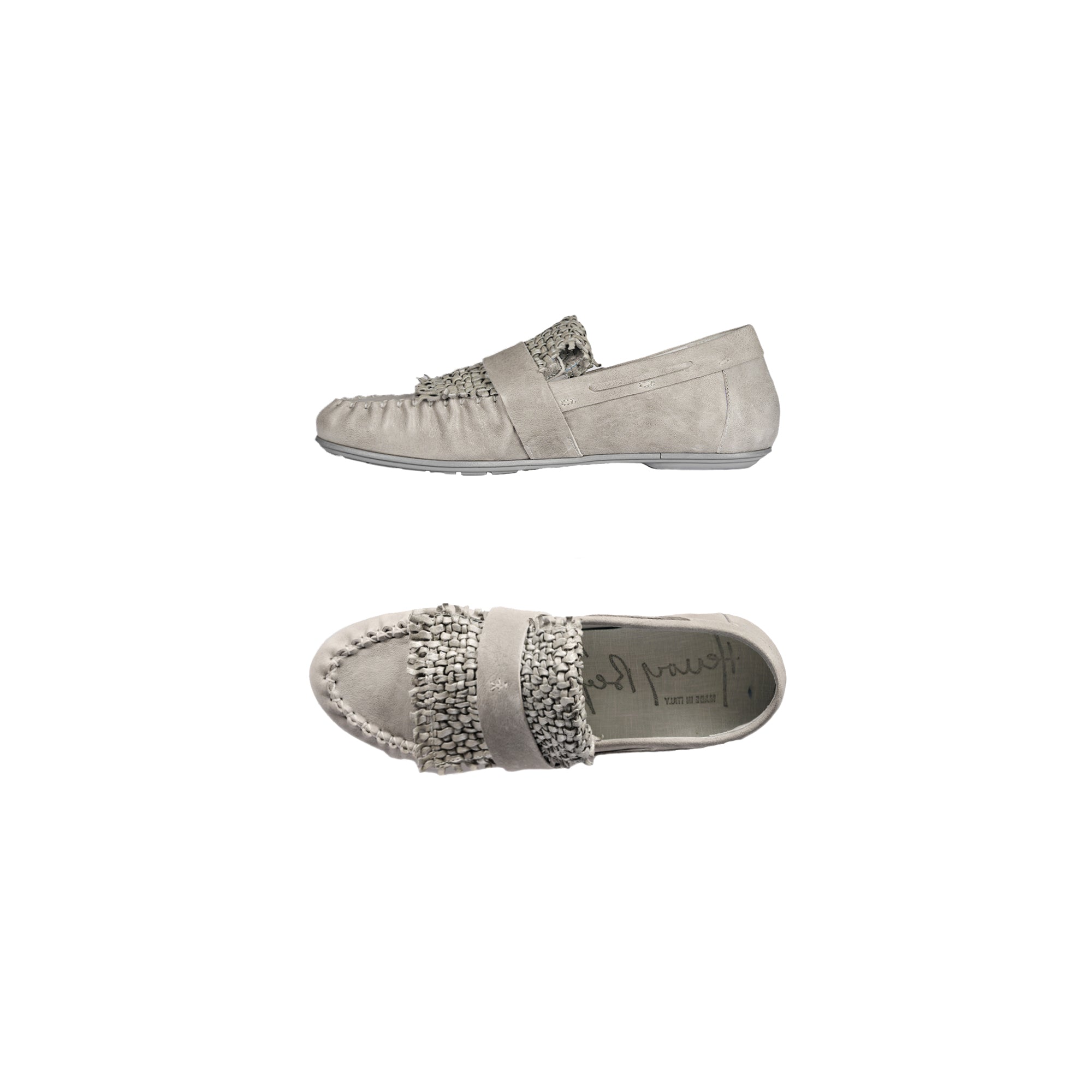 Car Shoe Intreccio Madreperla Light Grey