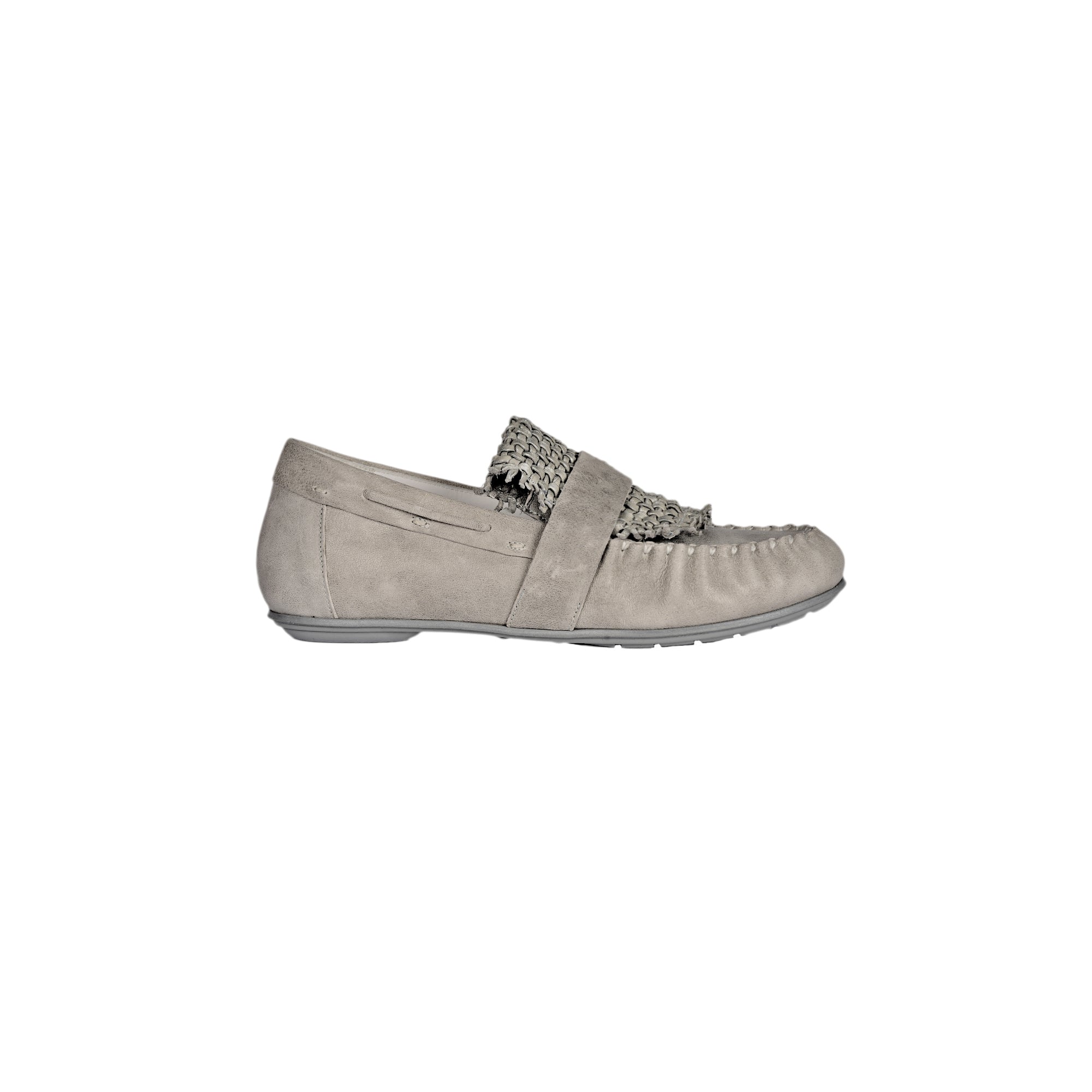 Car Shoe Intreccio Madreperla Light Grey