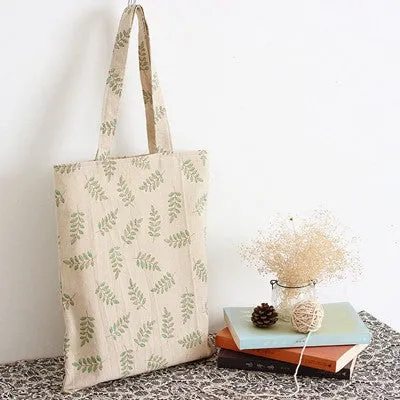 Casual Canvas Bags Handbags women famous s Tower Tree and Olive Leaf Printing Shoulder Bag Student Bag Shopping Bolso