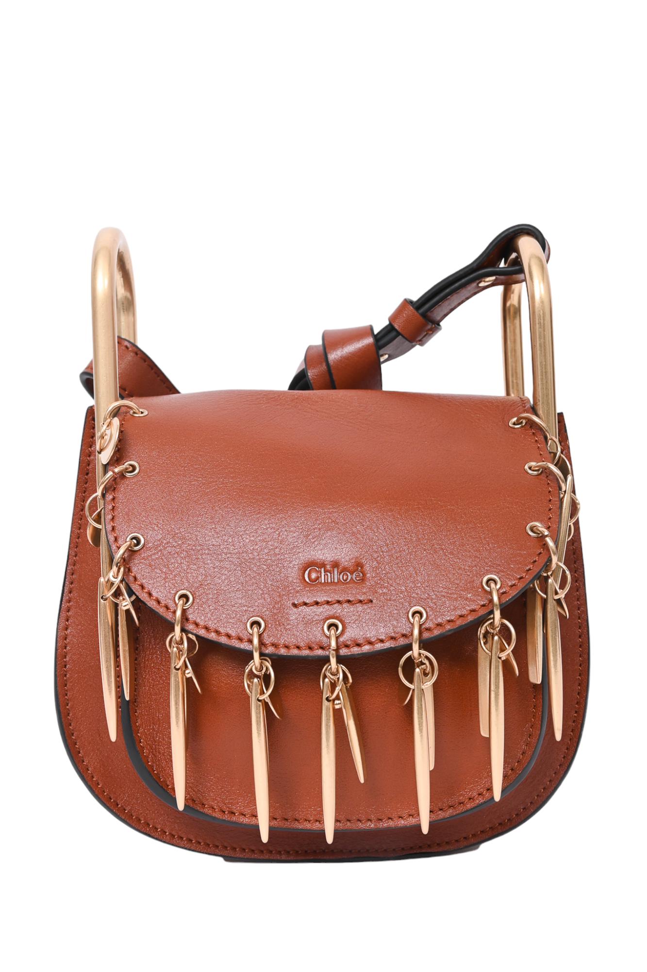 Chloe Brown Leather 'Hudson' Crossbody Bag