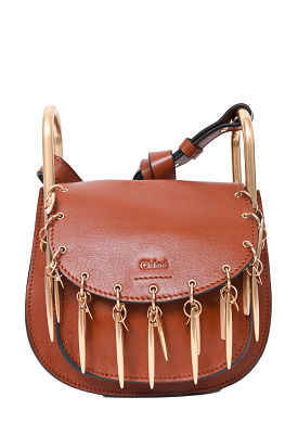 Chloe Brown Leather 'Hudson' Crossbody Bag