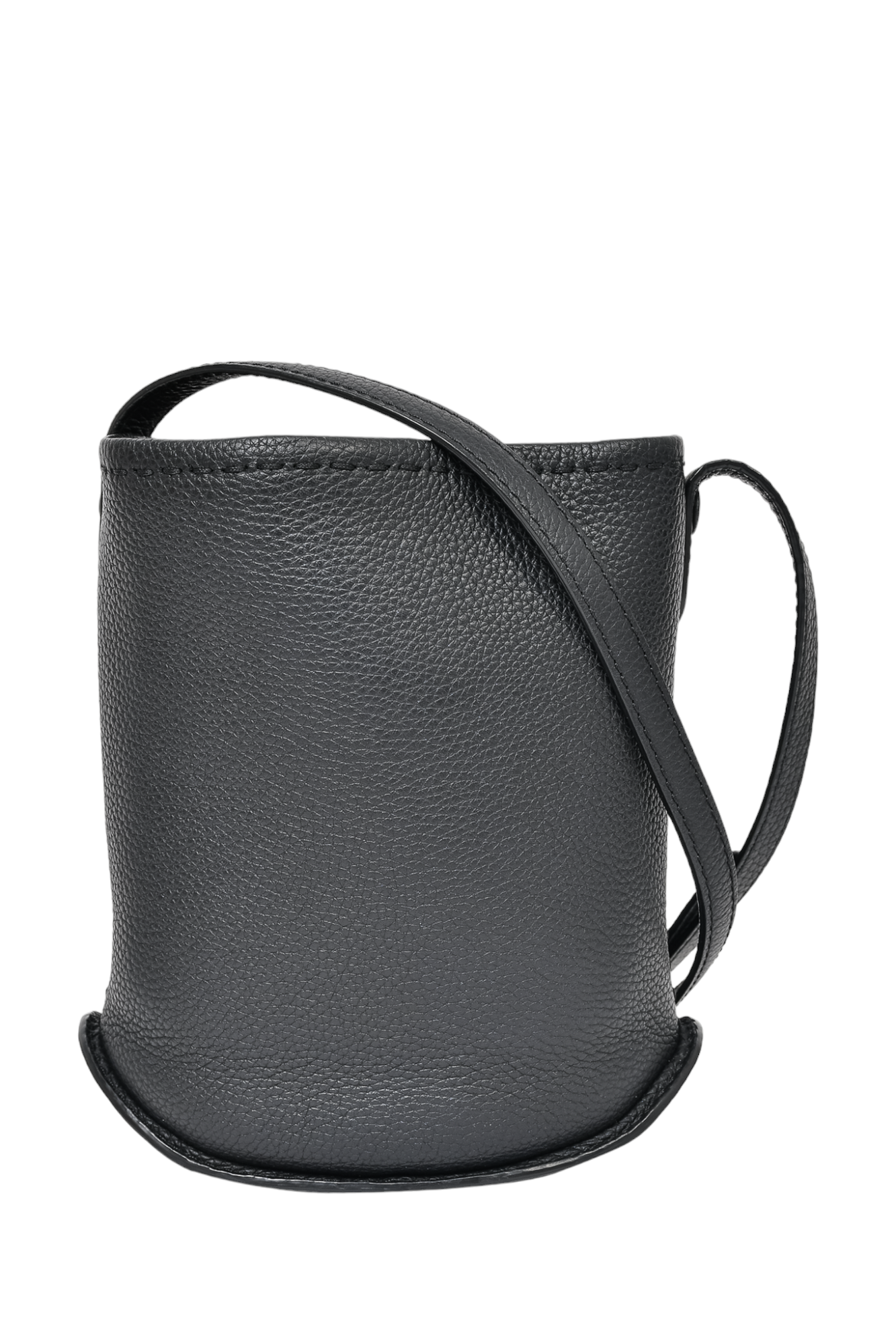 Delvaux Black Grained Leather 'Le Pin' Mini Crossbody Bag