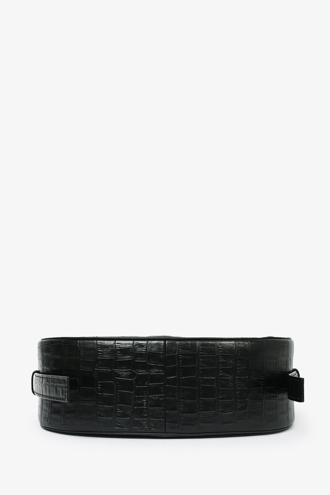 Demellier Black Croc Embossed Crossbody