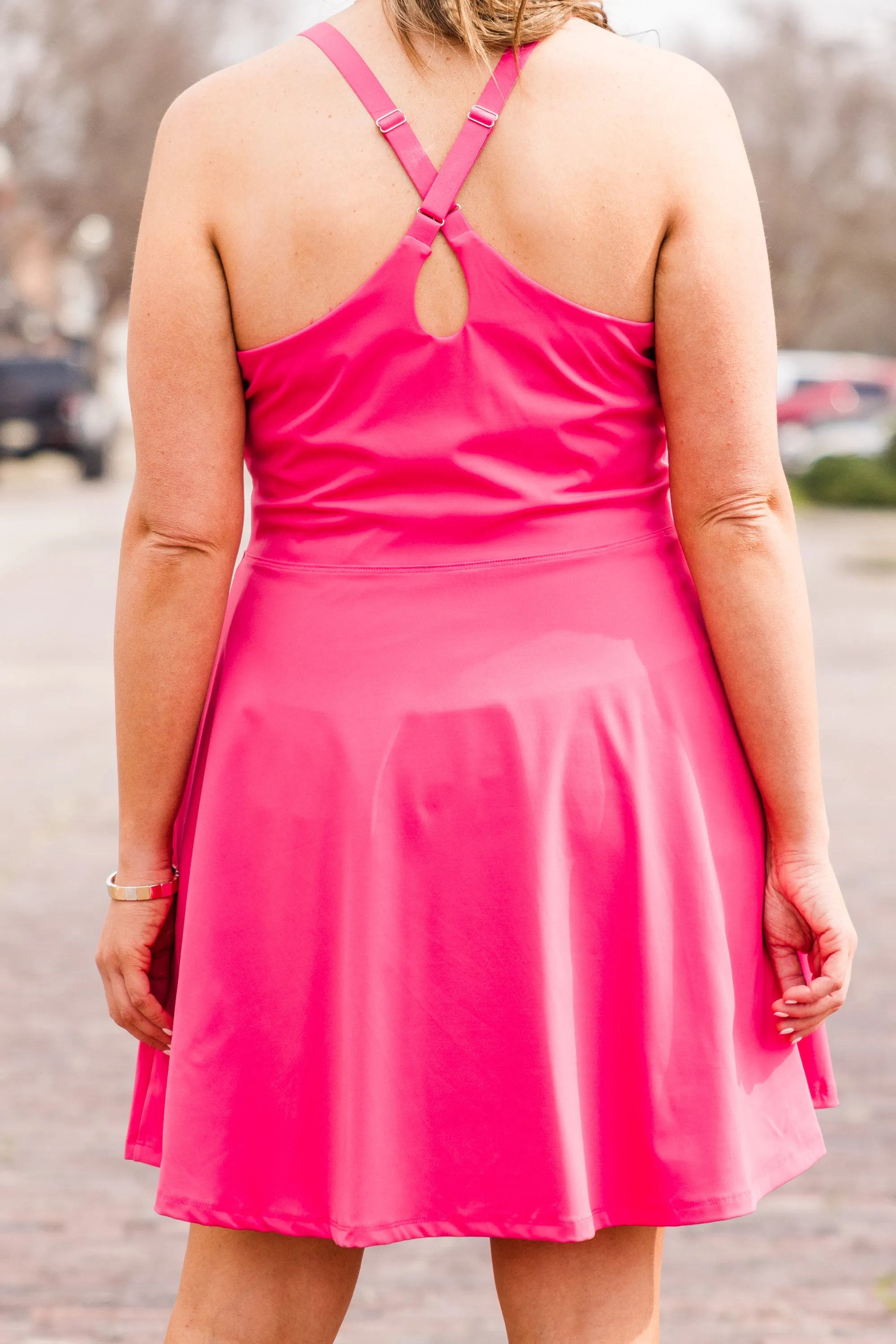 Everything Is Possible Dress, Fuchsia