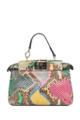 Fendi Multicolour Python 'Peek-a-boo' Mini Crossbody Bag