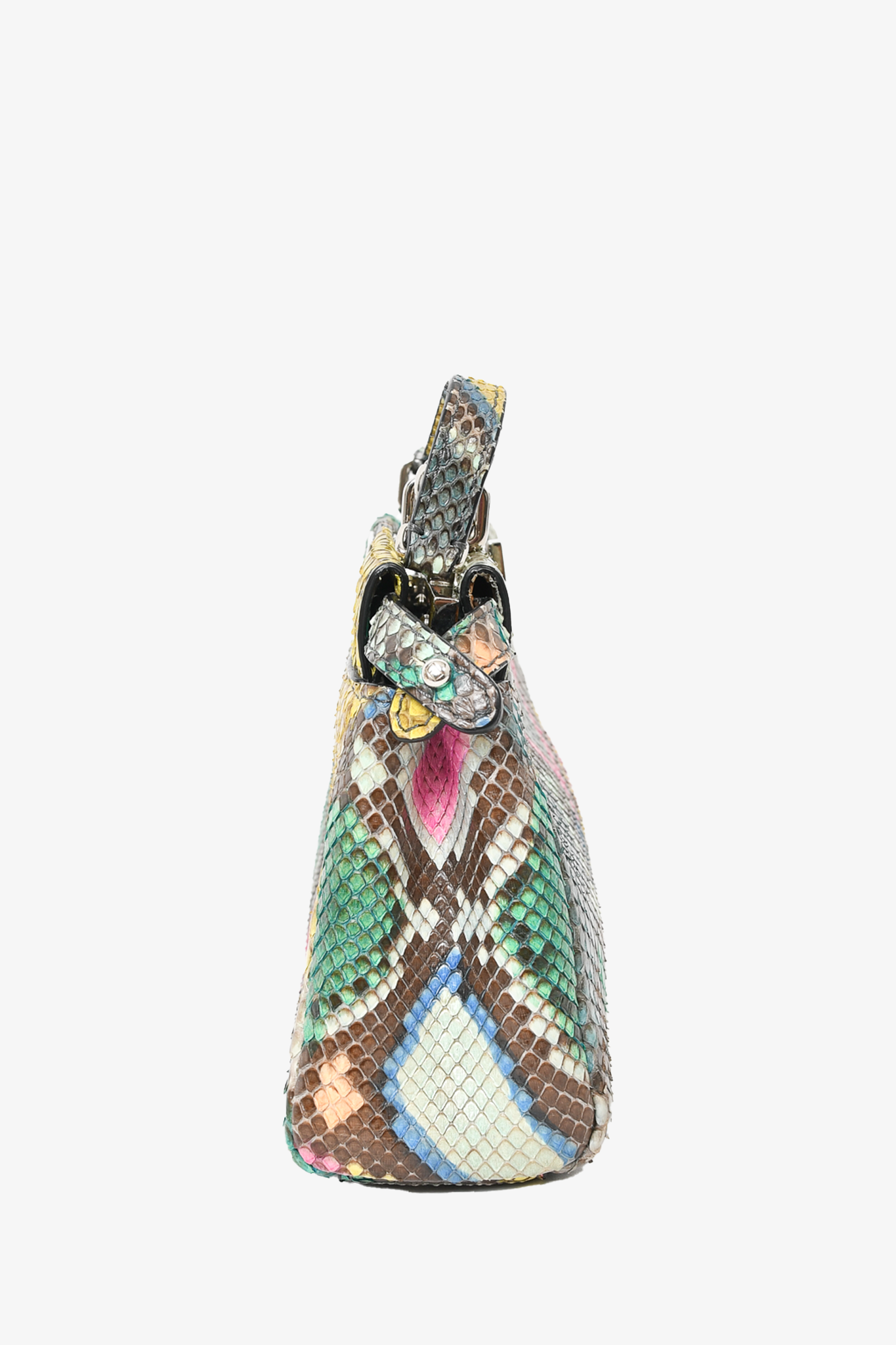 Fendi Multicolour Python 'Peek-a-boo' Mini Crossbody Bag