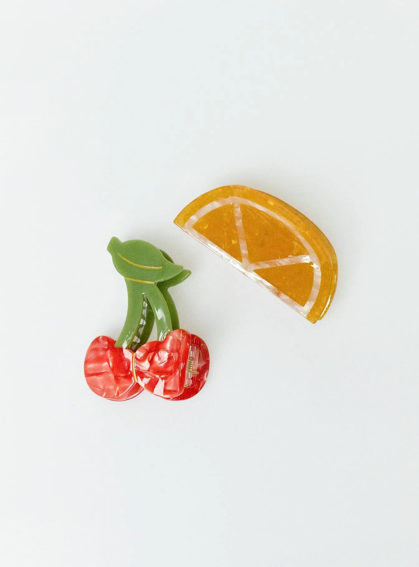 Fruity Hair Clip Pack Orange / Cherry