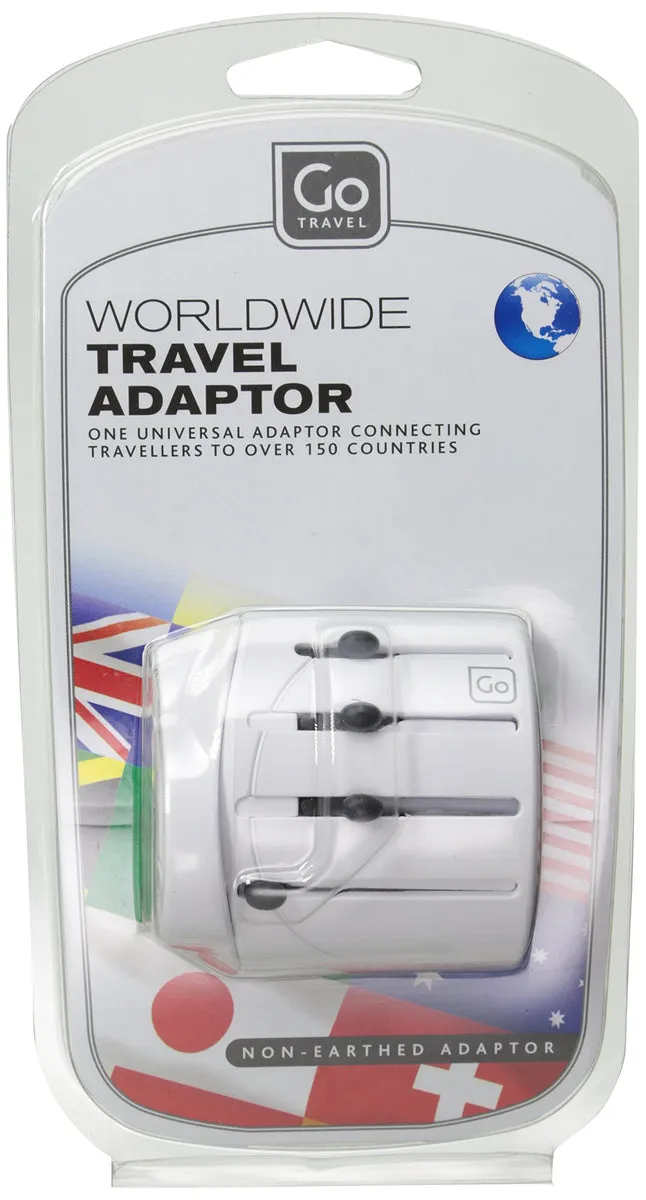 Go Travel Design Go Luggage Worldwide Adaptor, White, One Size