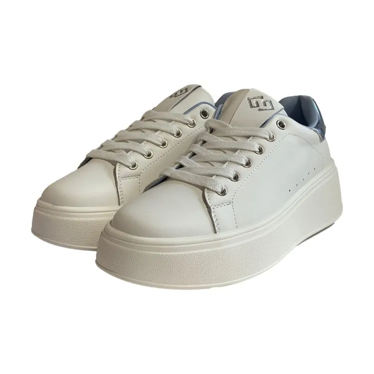 Gold & Gold GB821 Scarpe Donna Sneakers Bianco Azzurro