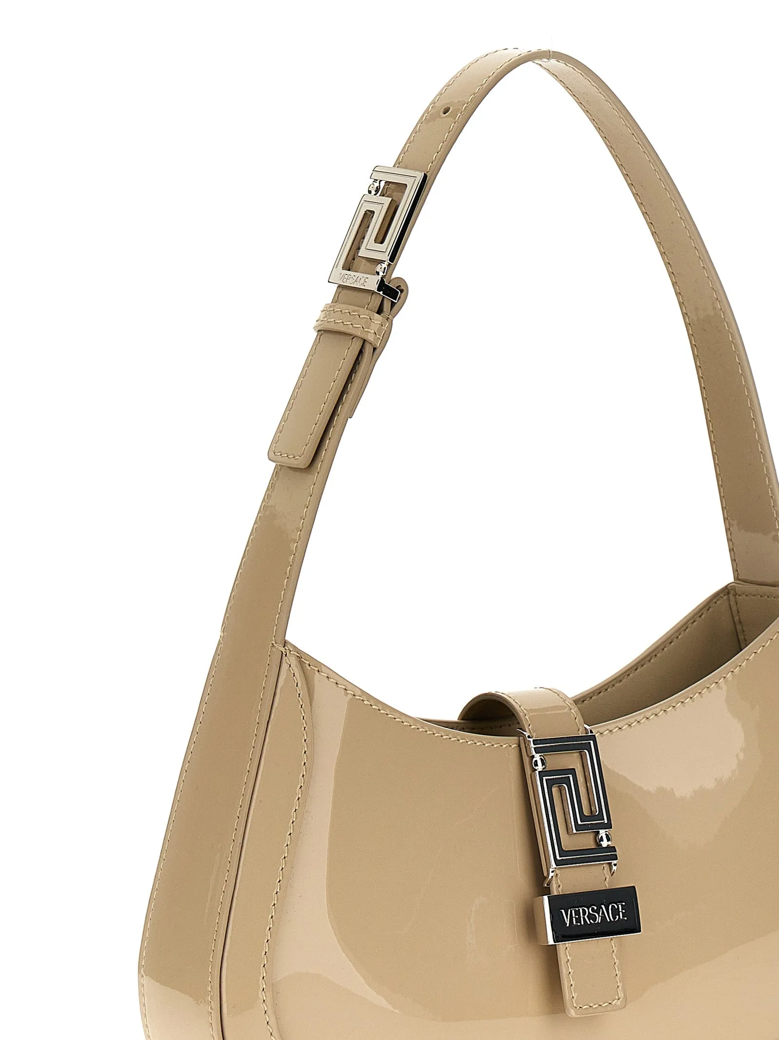 Greca Goddess Shoulder Bags Beige