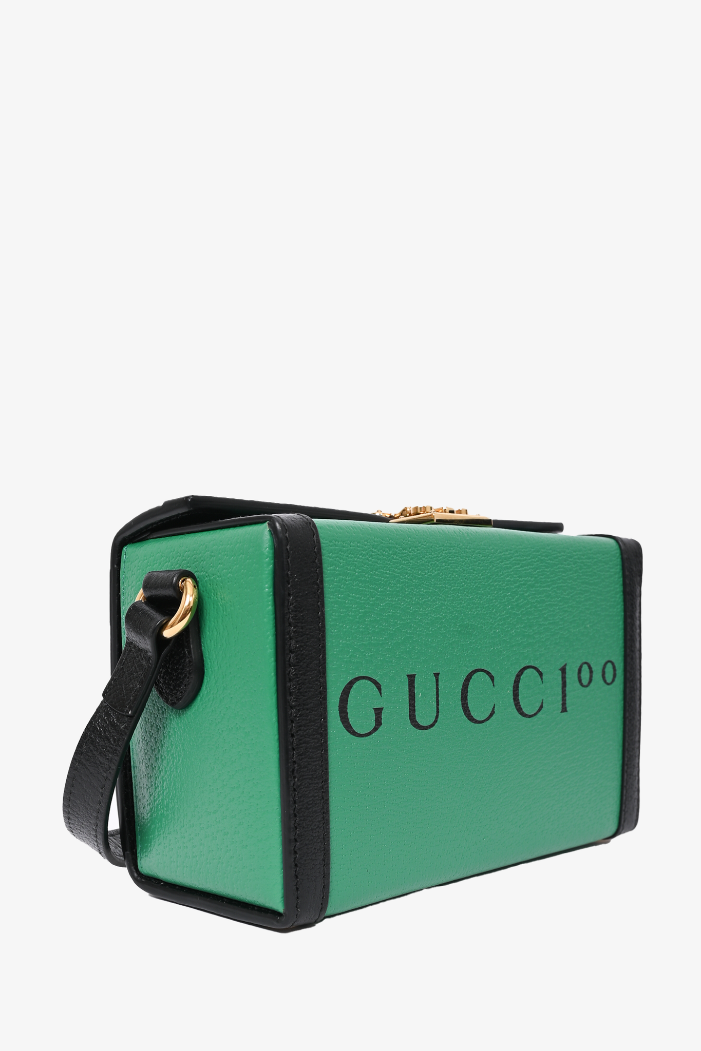 Gucci Green Leather 100 Centennial Mini Crossbody Bag