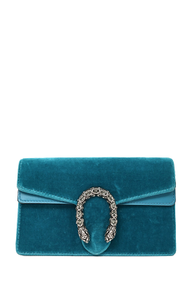 Gucci Teal Velvet Super Mini Dionysus Crossbody