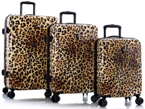 Heys Brown Leopard 3-Piece Luggage Set 