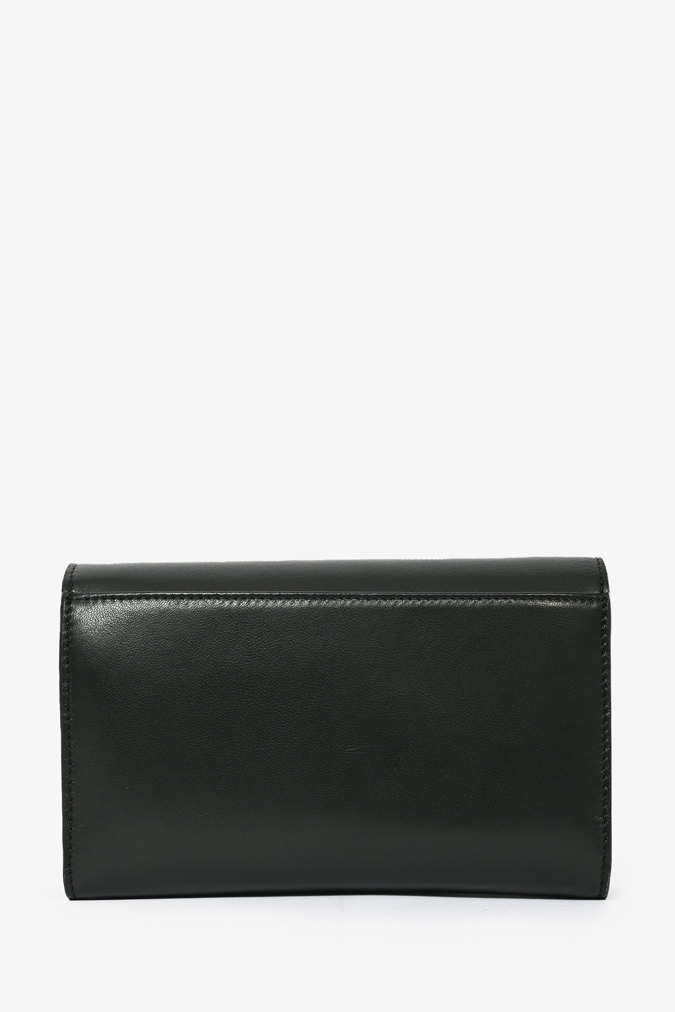 Jimmy Choo Black Leather CHOO Wallet on Chain Crossbody