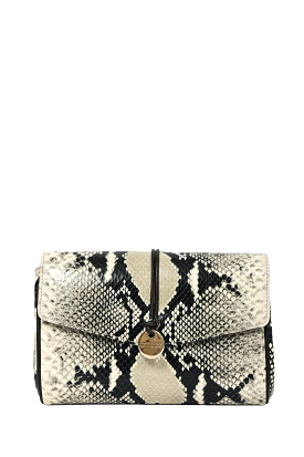 Jimmy Choo Black/Green Snake Printed Leather Crossbody