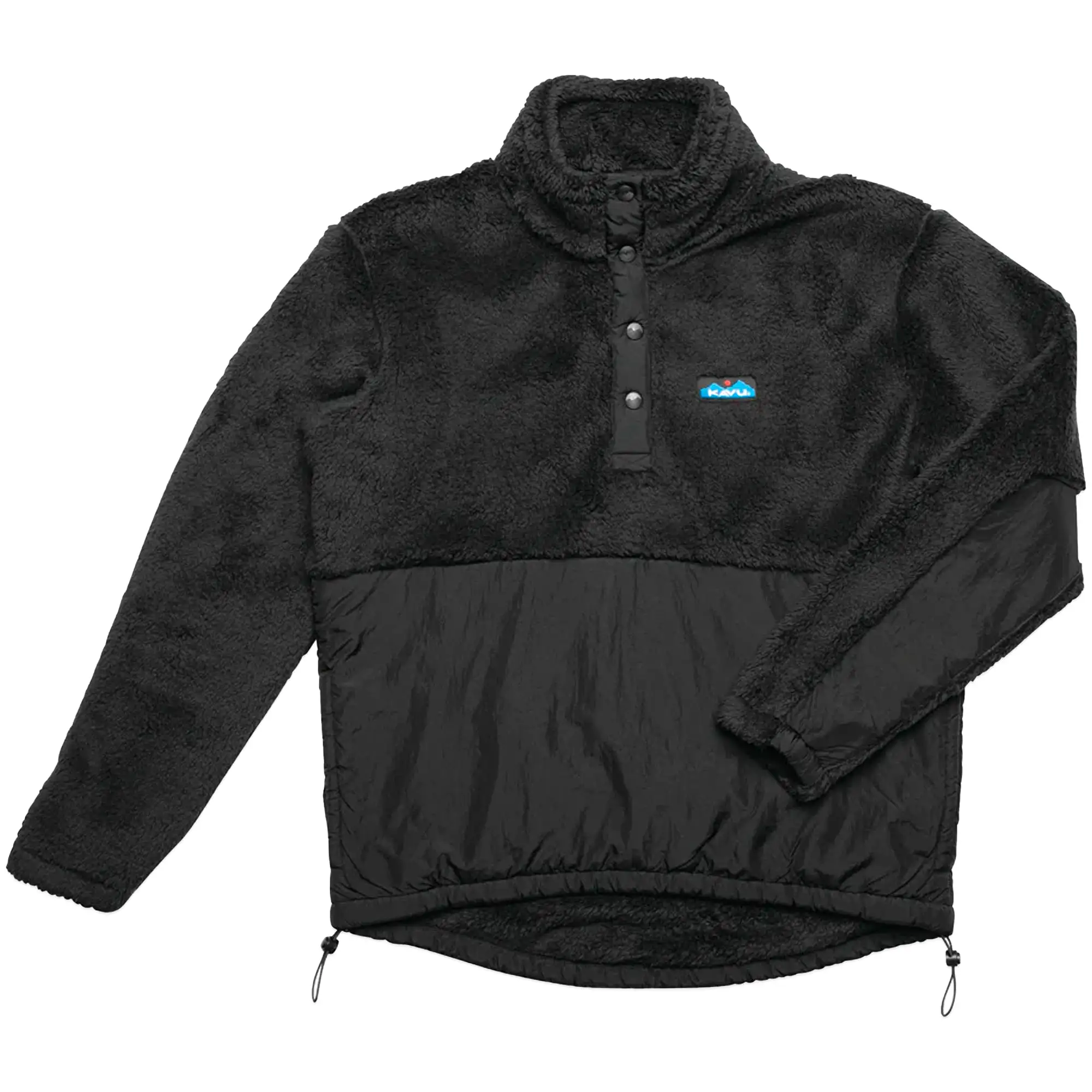 KAVU Balsa Moc Neck Fleece Pullover - Black