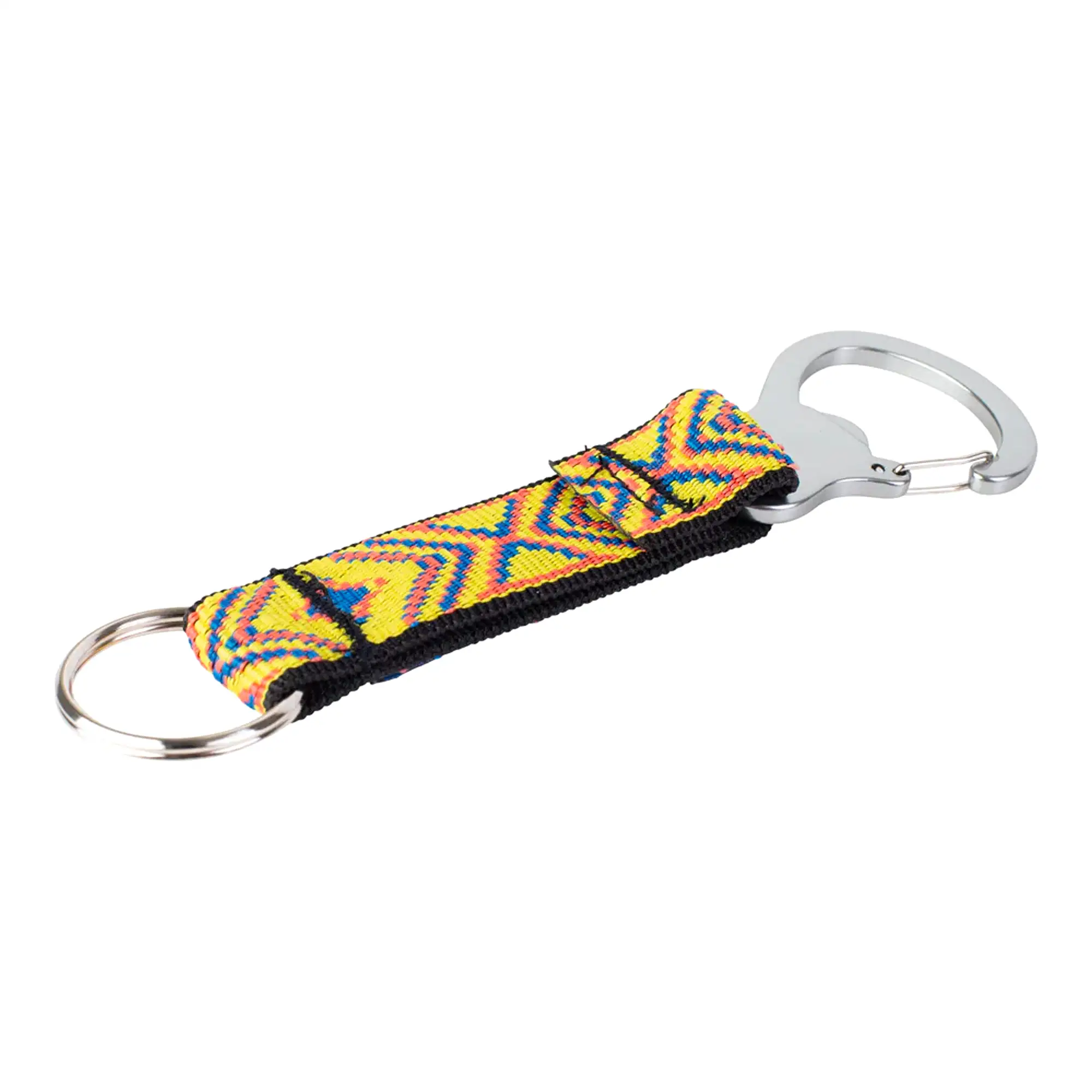 KAVU Crack It Open Bottle Opener & Keyring - Yellow Geo