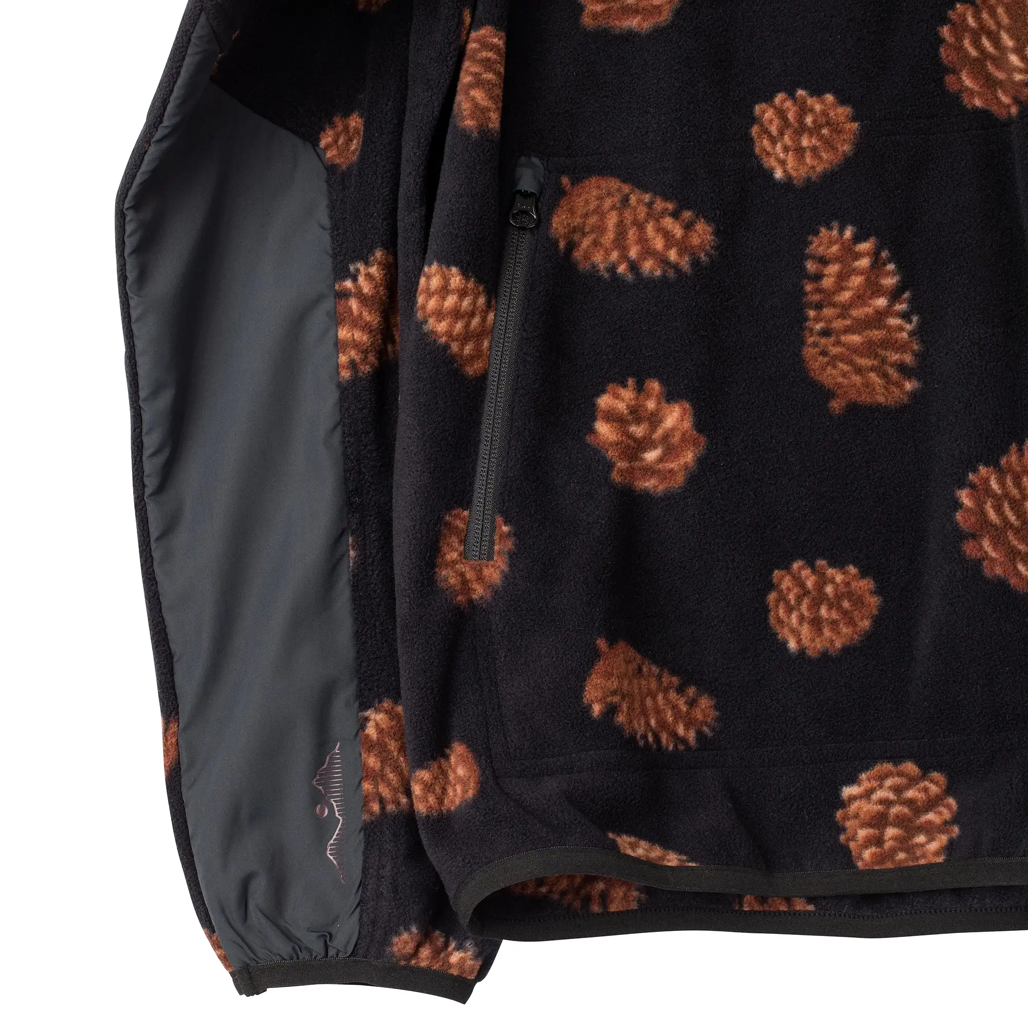 KAVU Teannaway Mock Neck Polar Fleece - Pine Cones