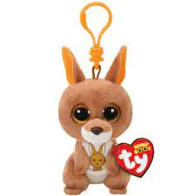 Kipper Brown Kangaroo TY Beanie Boos Keychain