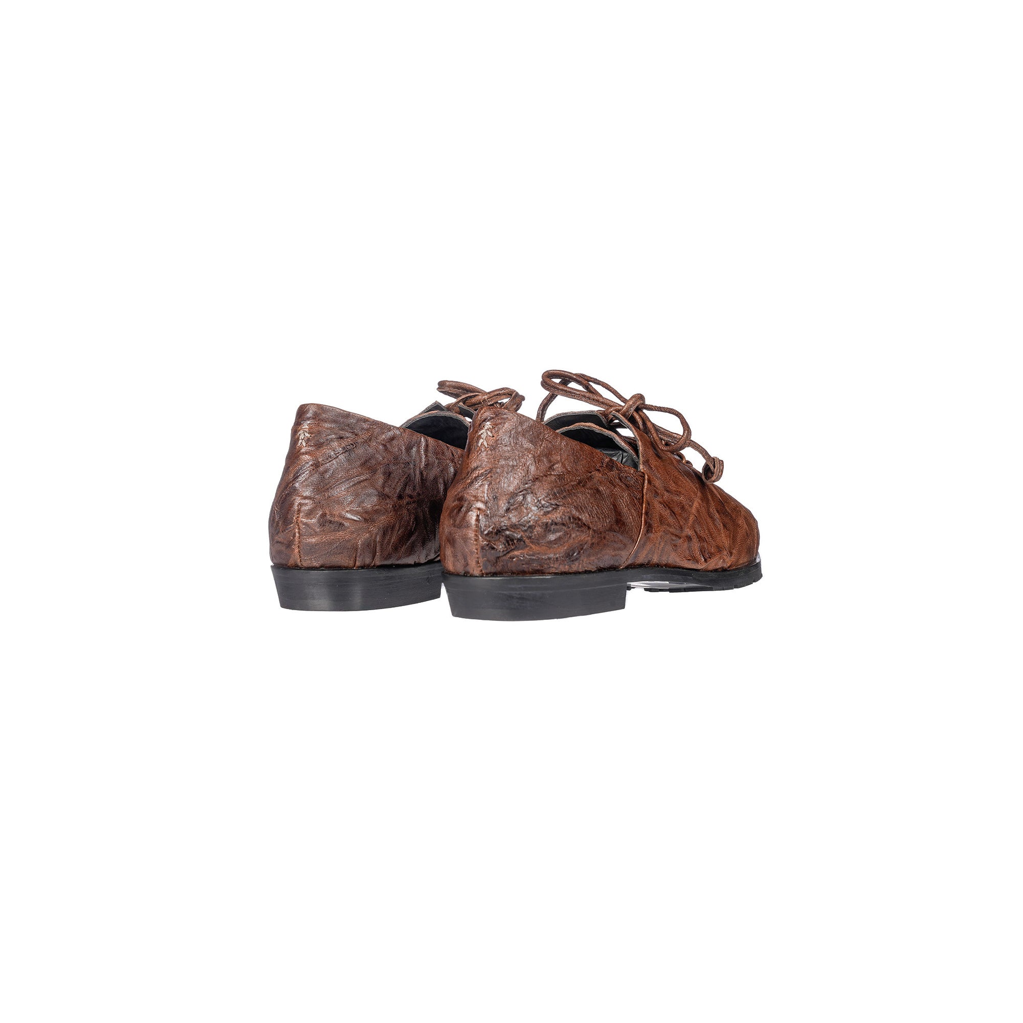 Lace-Up Loafer Stropicciato Brown