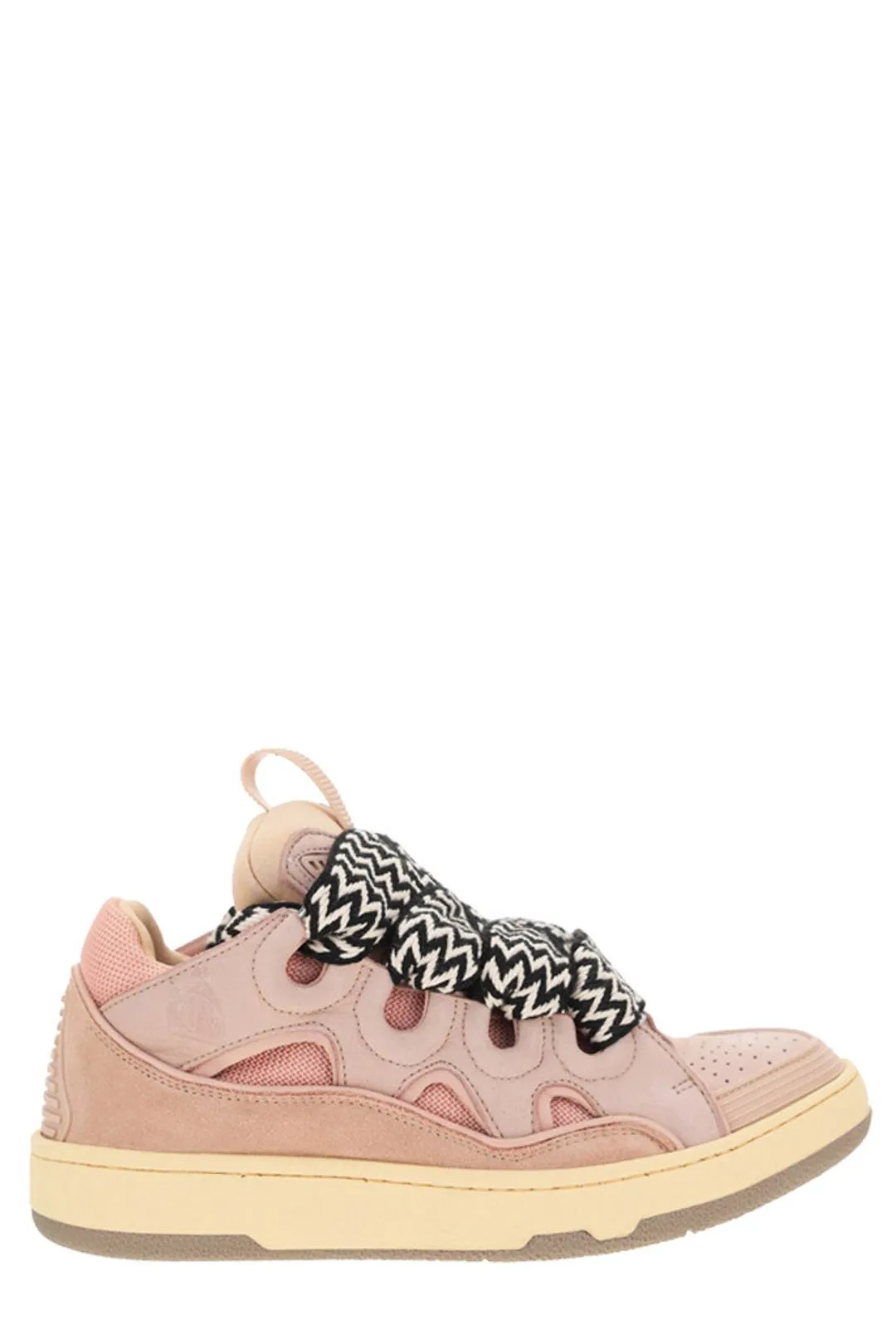 Lanvin Curb Panelled Lace-Up Sneakers