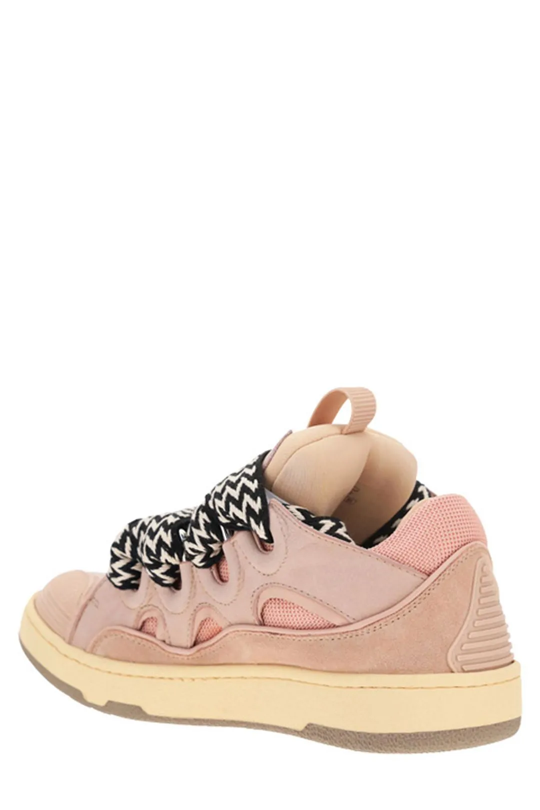 Lanvin Curb Panelled Lace-Up Sneakers