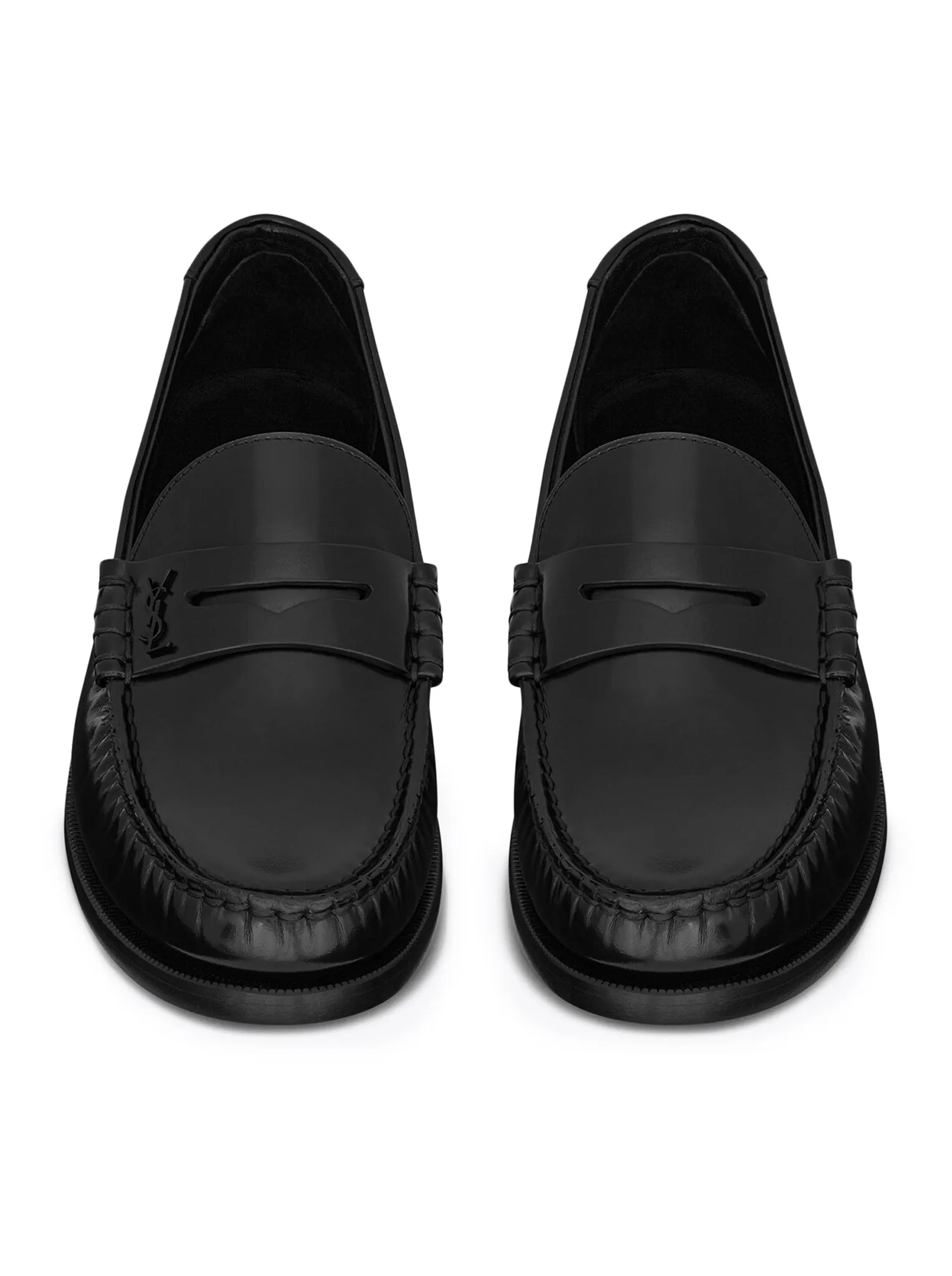 LE LOAFER PENNY SLIPPERS IN GLAZED LEATHER