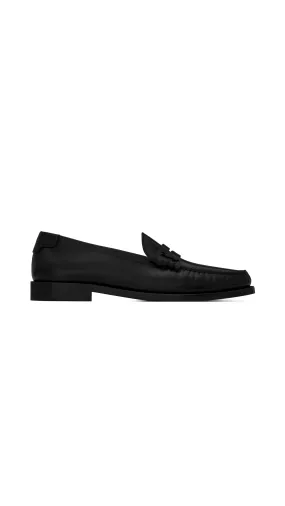 Le Loafer Penny Slippers in Smooth Leather - Black