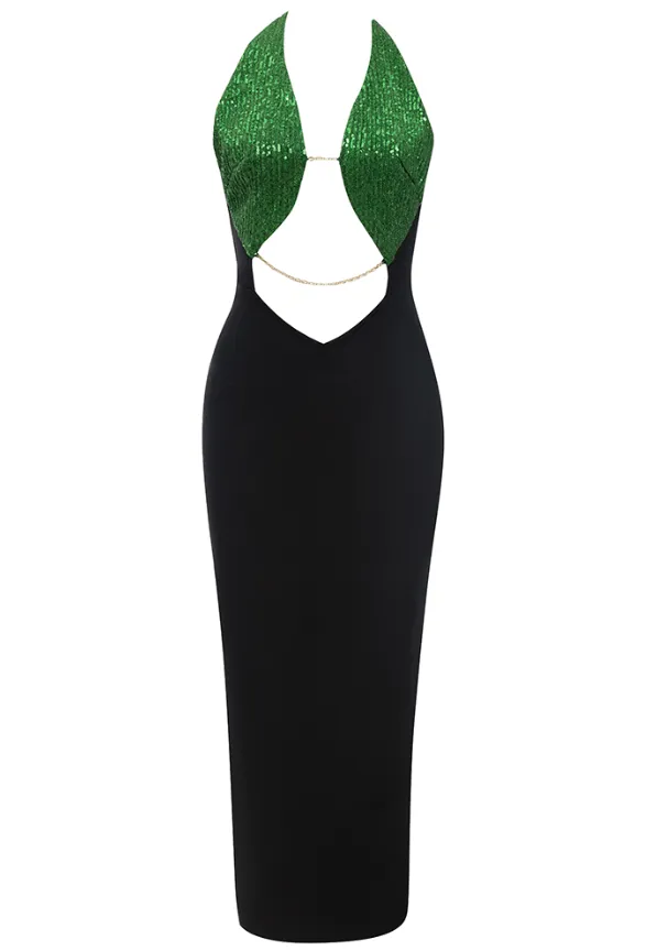 Liannni Green Midi Dress