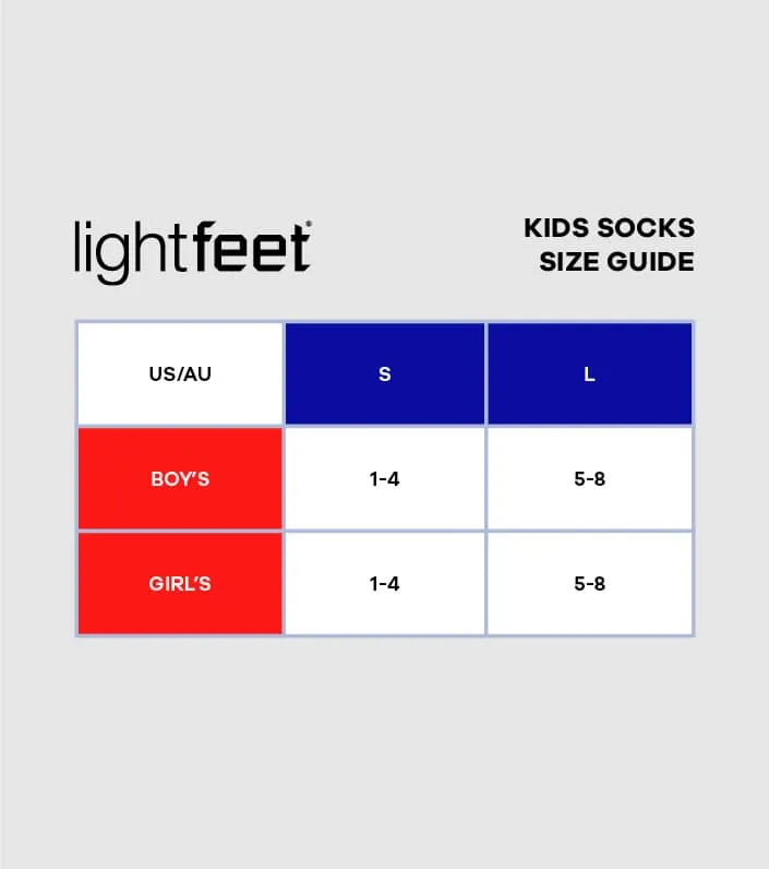 lightfeet back to school crew socks kids - 3 pack