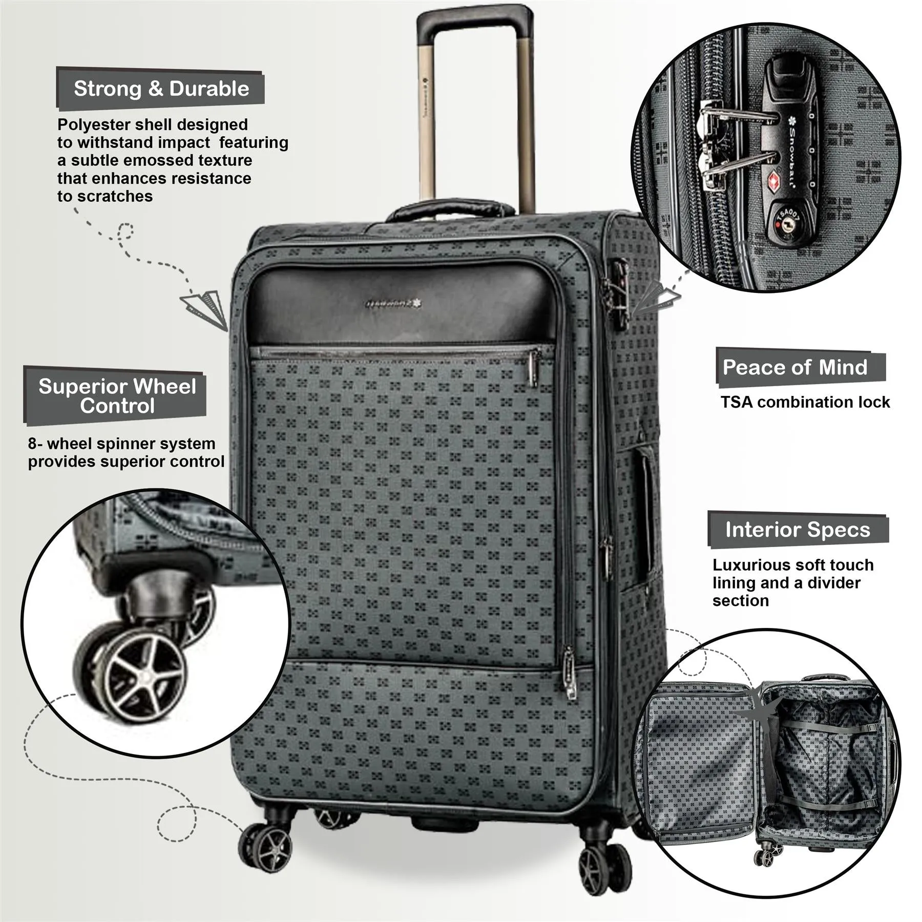 Lightweight Cabin Suitcase Luggage Travel Bag