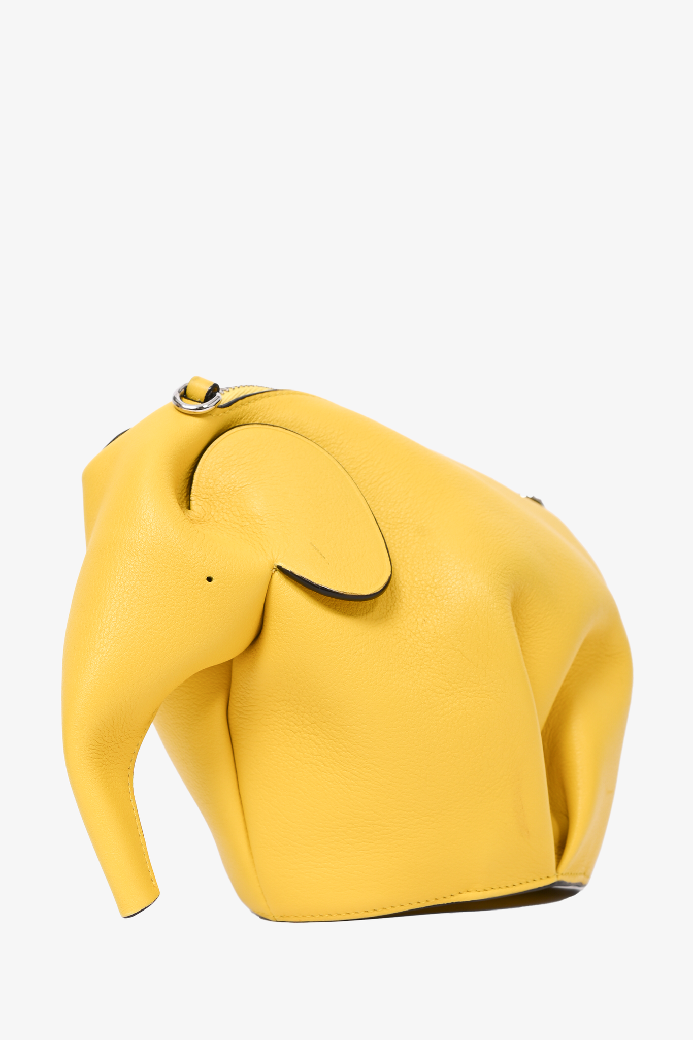 Loewe 2016 Yellow Leather Elephant Pouch Crossbody Bag