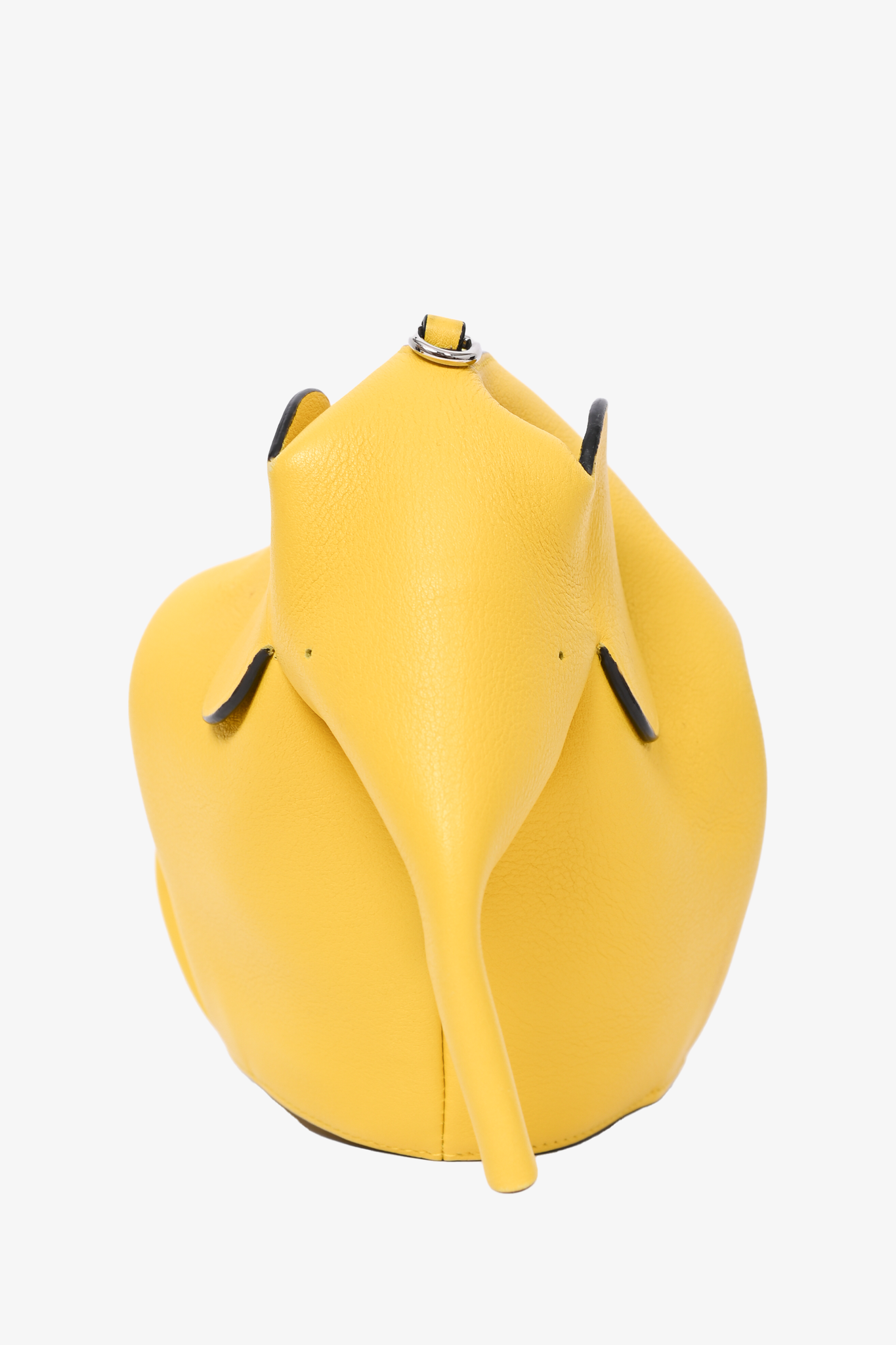 Loewe 2016 Yellow Leather Elephant Pouch Crossbody Bag