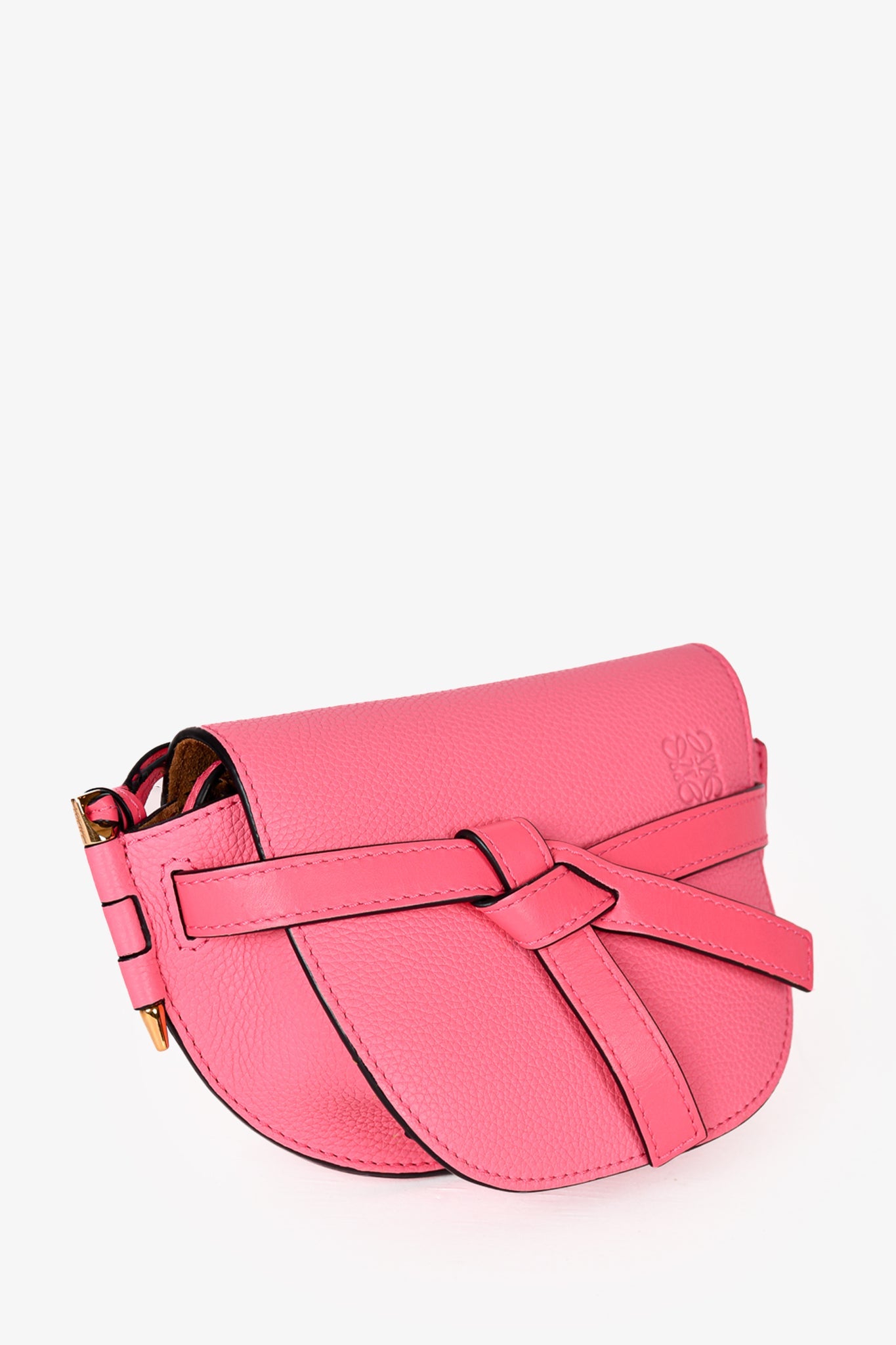 Loewe 2018 Hot Pink Leather Mini 'Gate' Crossbody