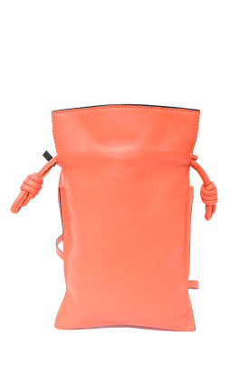 Loewe 2022 Orange Leather Pocket Pouch Crossbody Bag