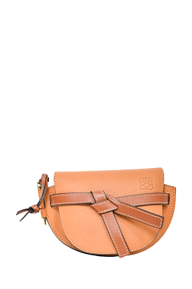 Loewe Brown Leather Mini 'Gate' Crossbody