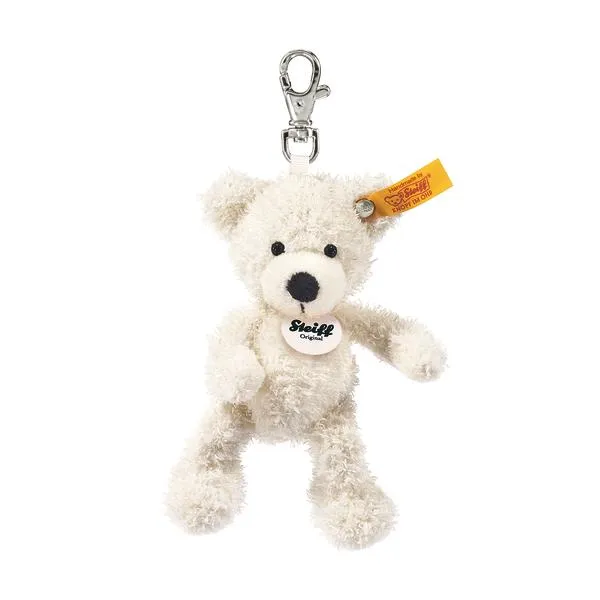 Lotte White 12cm Steiff Miniature Plush Teddy Bear Key Ring