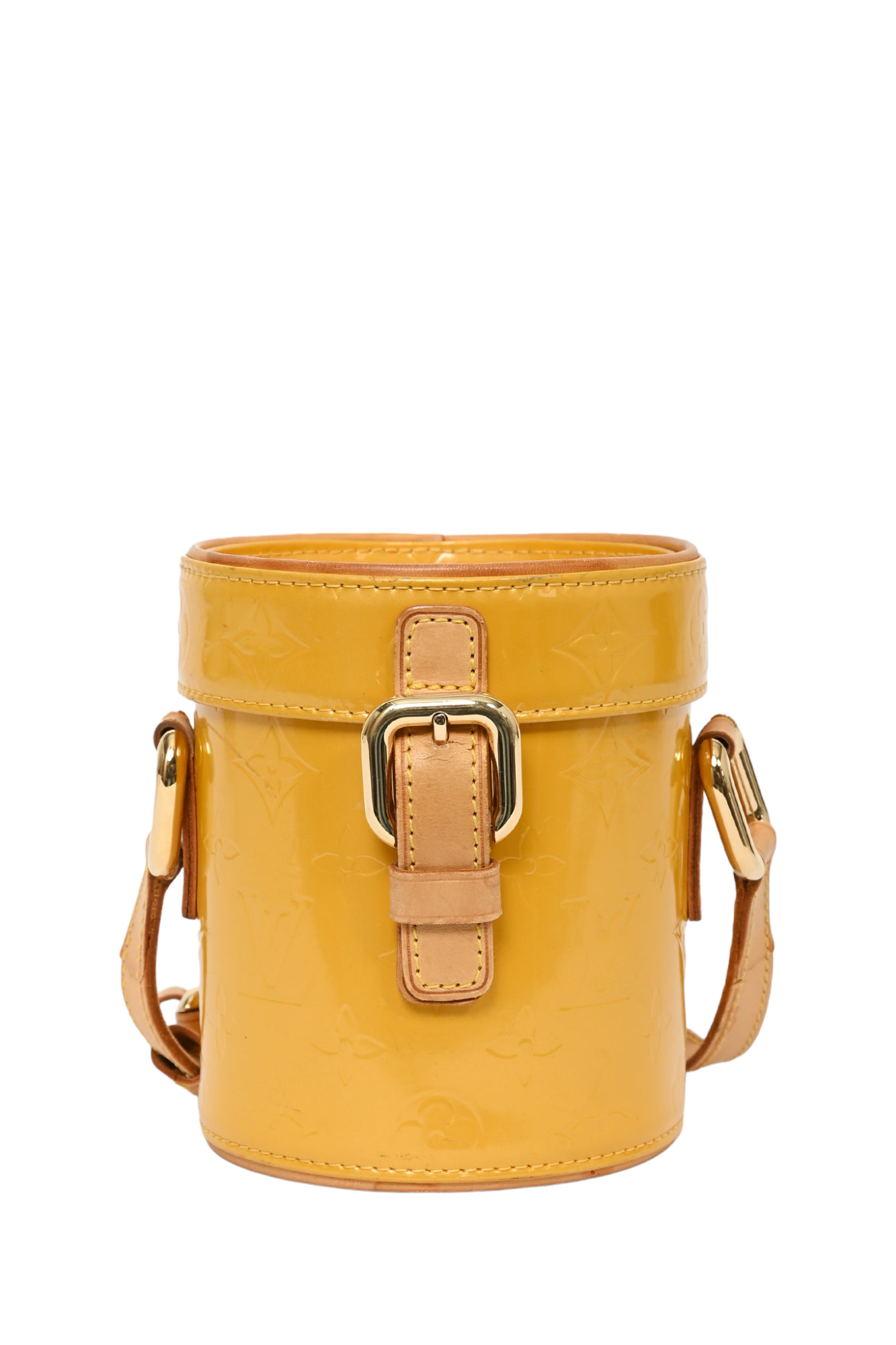 Louis Vuitton Vintage 2000 Yellow Vernis 'Astor Place' Vanity Crossbody Bag