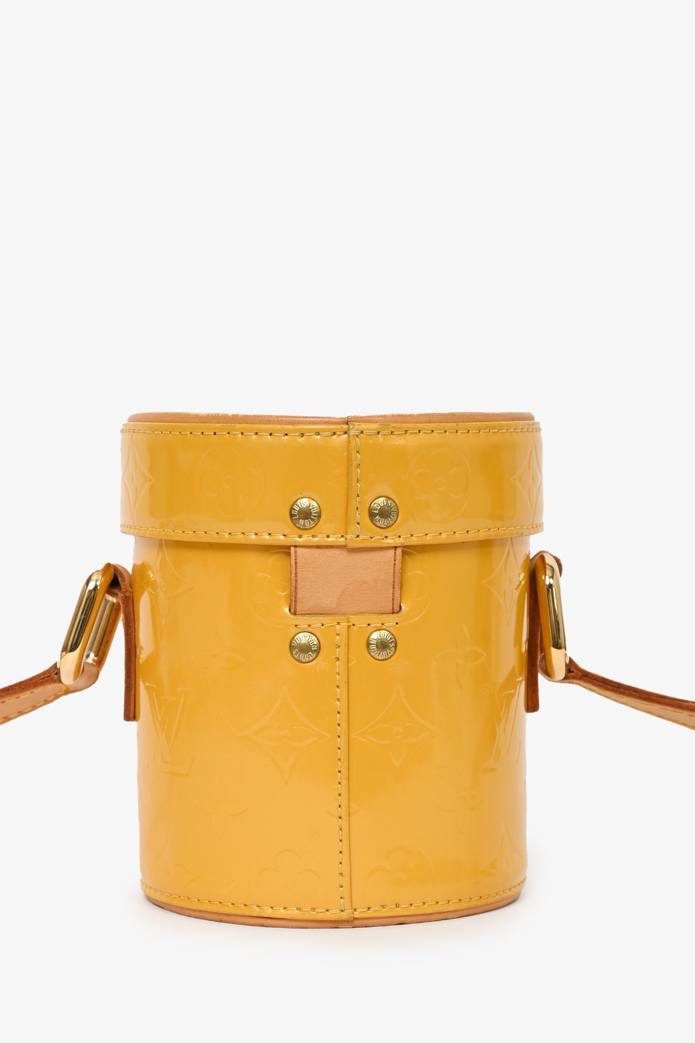 Louis Vuitton Vintage 2000 Yellow Vernis 'Astor Place' Vanity Crossbody Bag