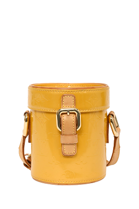 Louis Vuitton Vintage 2000 Yellow Vernis 'Astor Place' Vanity Crossbody Bag