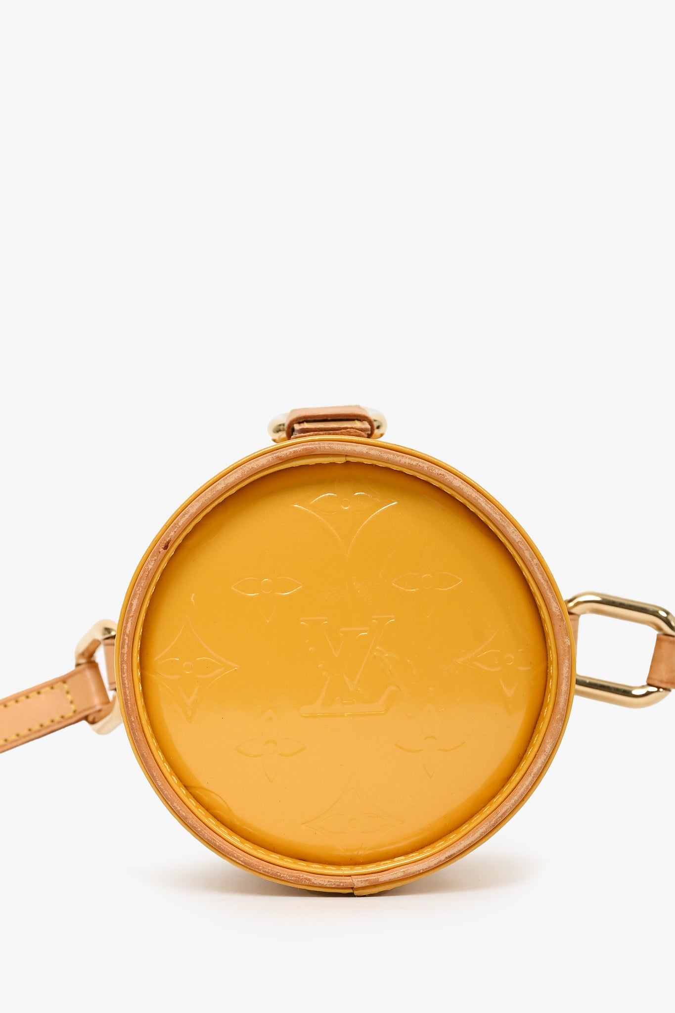 Louis Vuitton Vintage 2000 Yellow Vernis 'Astor Place' Vanity Crossbody Bag