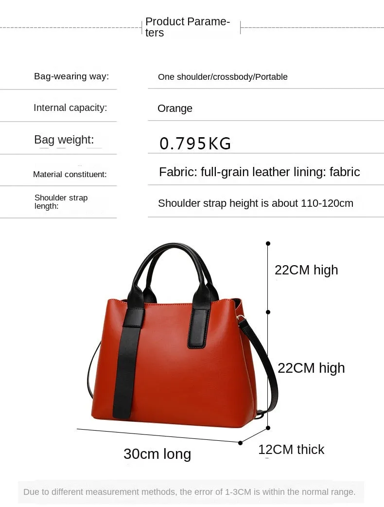 Luxury Solid Large Capacity Shoulder Crossbody Handbag for Women