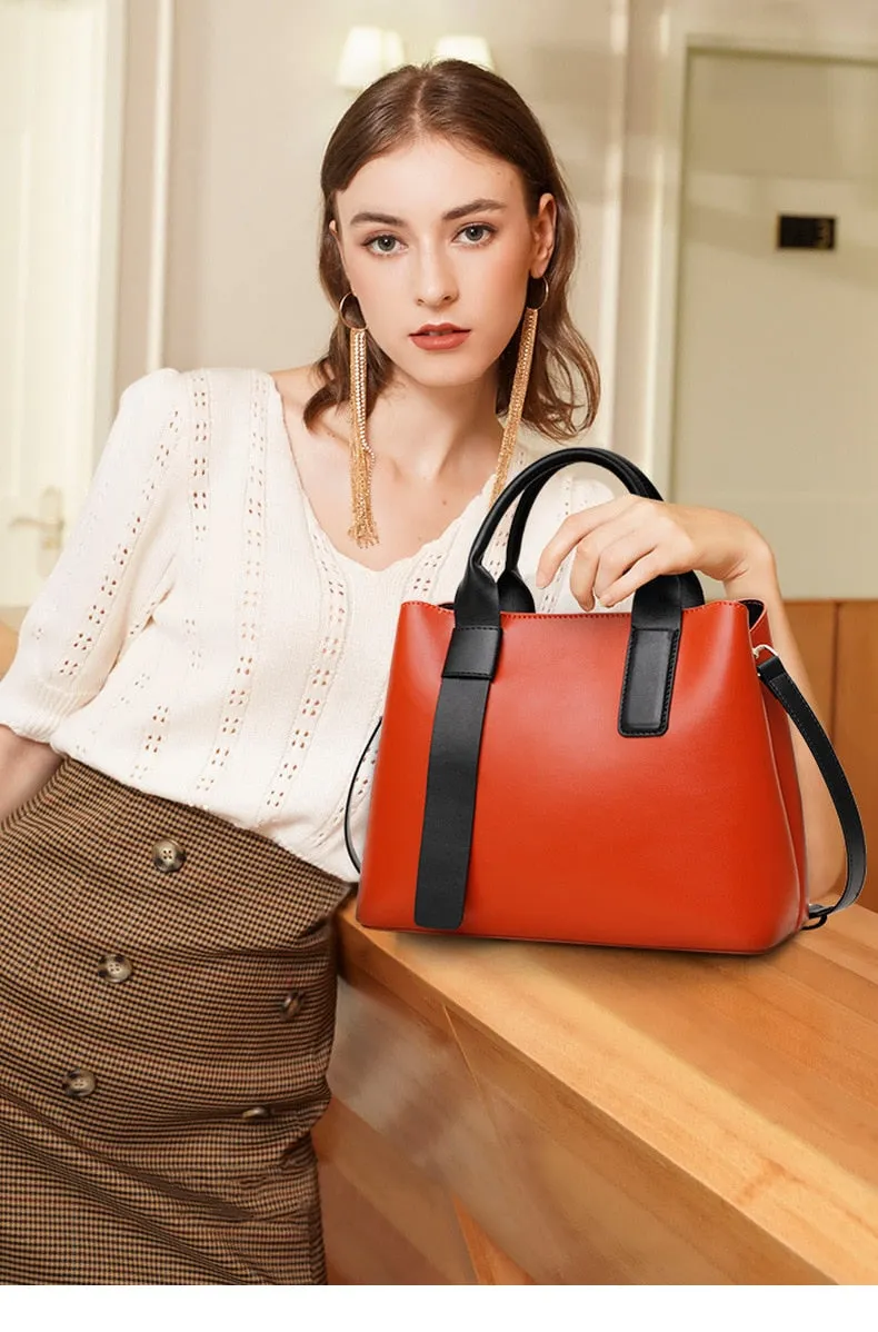 Luxury Solid Large Capacity Shoulder Crossbody Handbag for Women