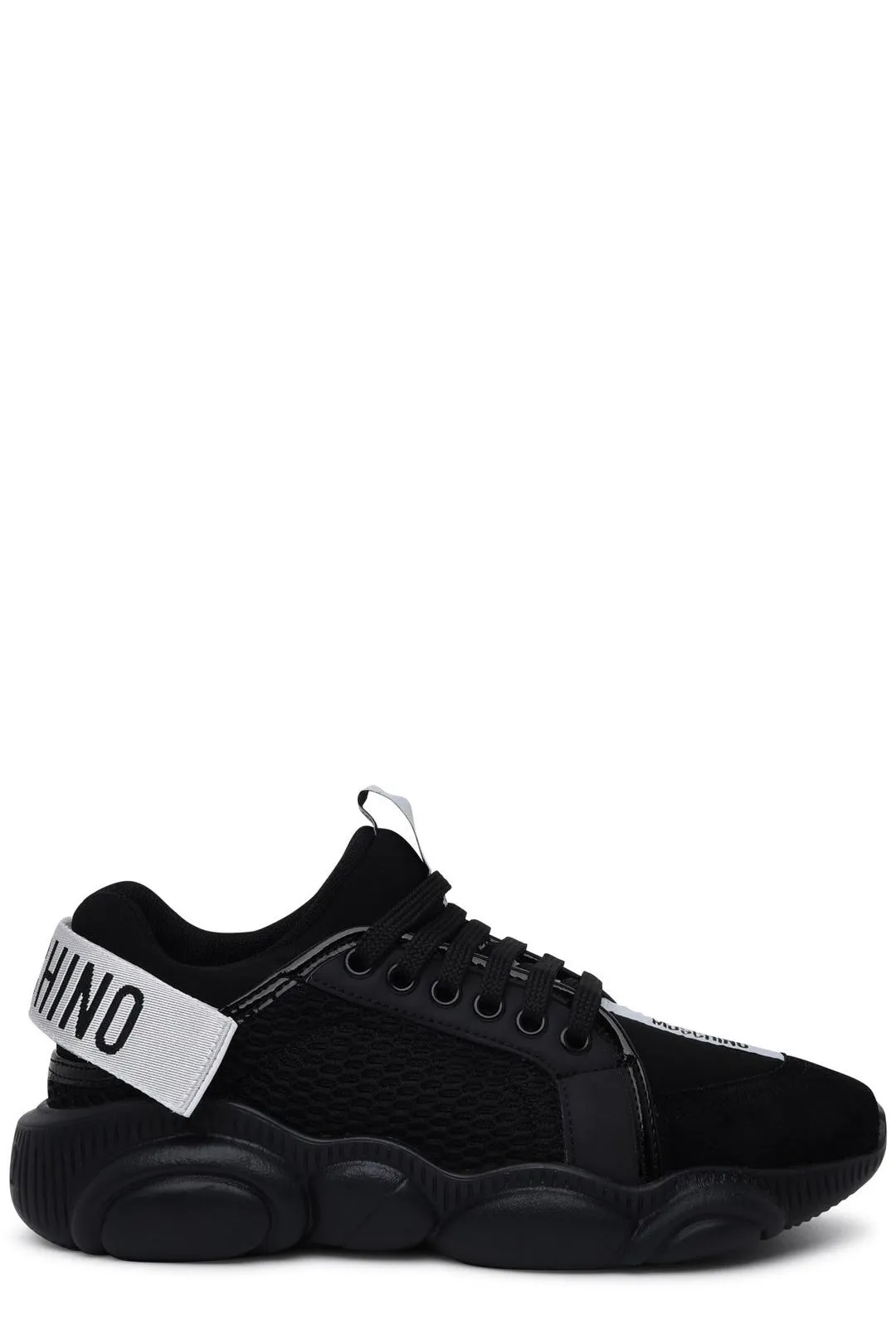 Moschino Logo Patch Lace-Up Sneakers